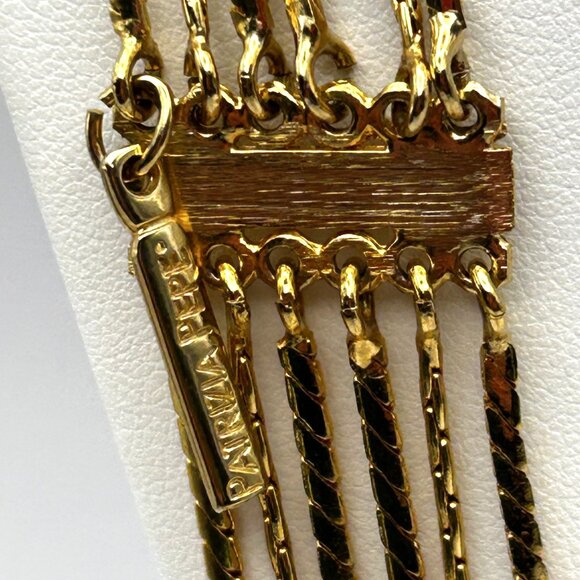 Patrizia Pepe Made in Italy Multistrand Gold Tone Chain Necklace Statement 54in - Picture 3 of 11